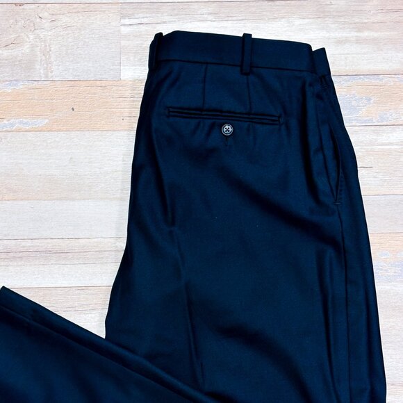 BETENLY | Navy wool dress pants men | Tailored suit trousers | Size 38 * - Picture 2 of 11